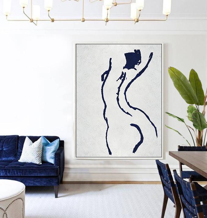 Navy Blue Nude Art #NV277B